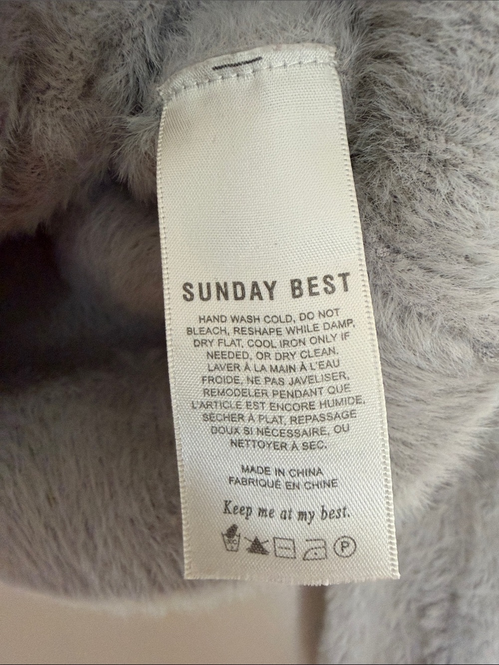 Sunday Best Carmen Fluffy Fuzzy Crewneck Cardigan Sweater Opal Gray XS - Picture 5 of 7